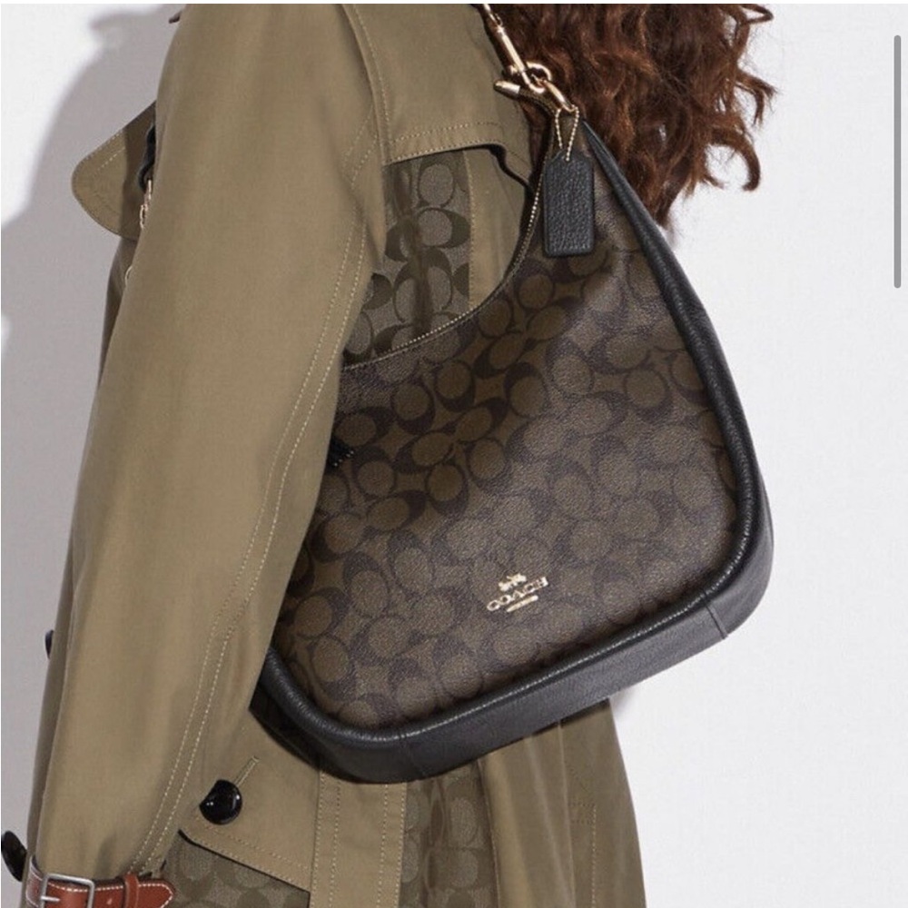 Coach Jules Hobo In Signature Canvas